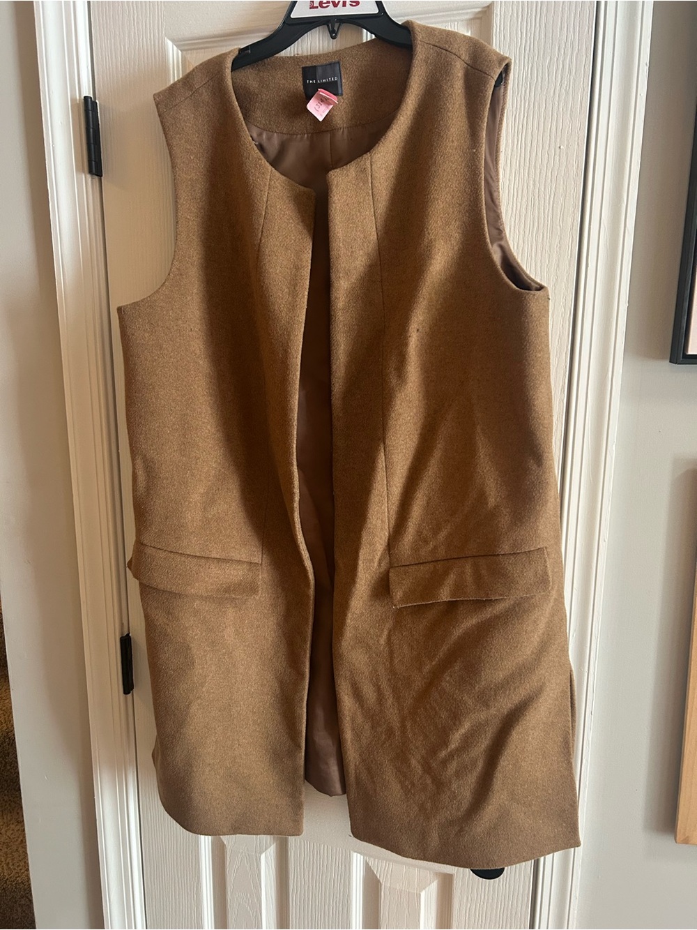 The Limited Sleeveless Long Vest in Brown